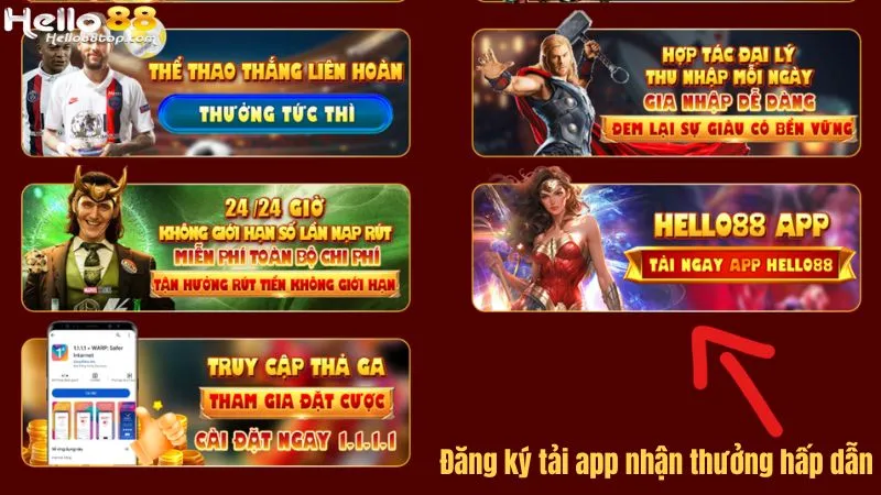 Đăng ký tải app nhận thưởng hấp dẫn